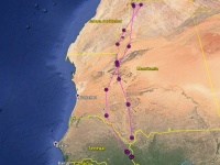 5 de abril de 2018. Tras  recorrer 1300km, hacia Europa, se vuelve de nuevo a Senegal...